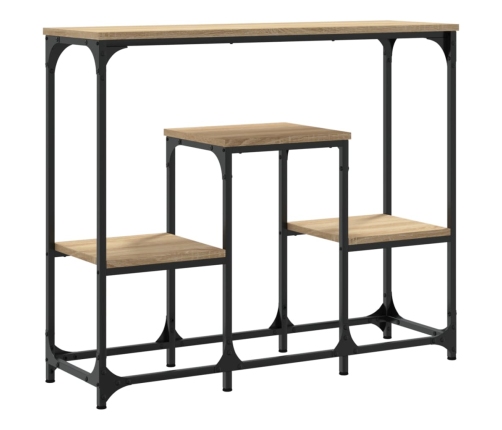 Mesa consola de madera de ingeniería roble Sonoma 89,5x28x76 cm