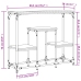 Mesa consola de madera de ingeniería roble Sonoma 89,5x28x76 cm