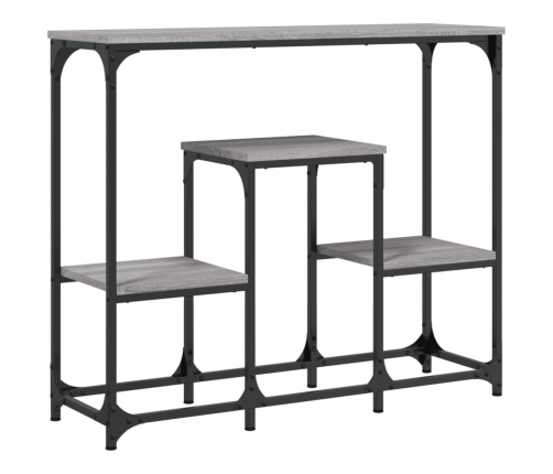 Mesa consola madera de ingeniería gris Sonoma 89,5x28x76 cm