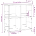 Estantería de madera de ingeniería roble ahumado 78,5x33x82 cm