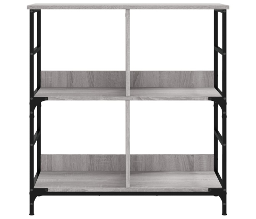 Estantería de madera de ingeniería gris Sonoma 78,5x33x82 cm