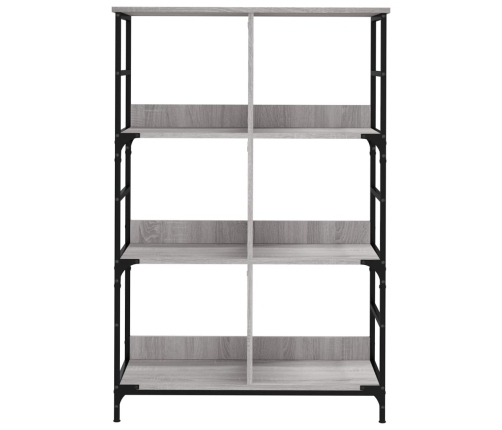 vidaXL Estantería de madera de ingeniería gris Sonoma 78,5x33x117,5 cm