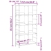 Estantería de madera de ingeniería roble Sonoma 78,5x33x153 cm