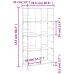 Estantería de madera de ingeniería roble ahumado 78,5x33x153 cm