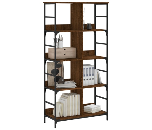 Estantería de madera de ingeniería marrón roble 78,5x33x153 cm