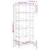 Estantería de madera ingeniería roble Sonoma 78,5x33x188,5 cm