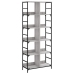 Estantería de madera de ingeniería gris Sonoma 78,5x33x188,5 cm