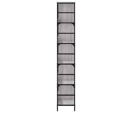 Estantería de madera de ingeniería gris Sonoma 78,5x33x188,5 cm