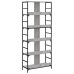 Estantería de madera de ingeniería gris Sonoma 78,5x33x188,5 cm