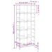 Estantería de madera de ingeniería gris Sonoma 78,5x33x188,5 cm