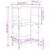 Estantería de madera de ingeniería negra 50x33x82 cm