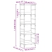 Estantería de madera de ingeniería roble ahumado 50x33x153 cm