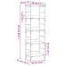 vidaXL Estantería de madera de ingeniería marrón roble 50x33x153 cm