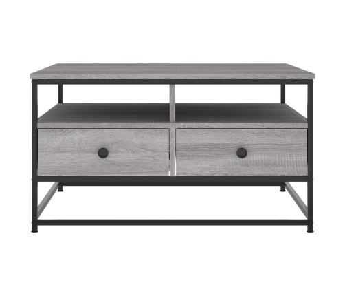 Mesa de centro madera de ingeniería gris Sonoma 80x80x45 cm