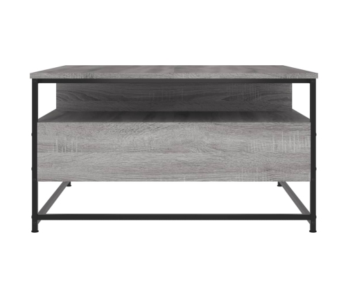 Mesa de centro madera de ingeniería gris Sonoma 80x80x45 cm