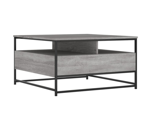 Mesa de centro madera de ingeniería gris Sonoma 80x80x45 cm