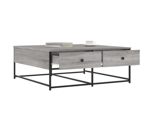 Mesa de centro madera de ingeniería gris Sonoma 100x99x40 cm