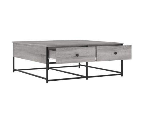 Mesa de centro madera de ingeniería gris Sonoma 100x99x40 cm