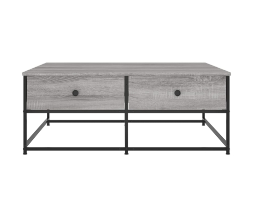 Mesa de centro madera de ingeniería gris Sonoma 100x99x40 cm