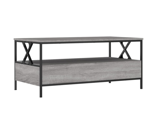 Mesa de centro madera de ingeniería gris Sonoma 100x51x45 cm