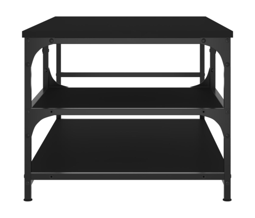 Mesa de centro madera de ingeniería negro 90x49x40 cm