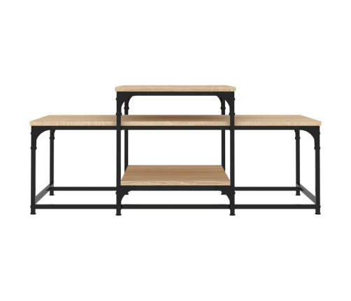 vidaXL Mesa de centro madera de ingeniería roble Sonoma 102x60x45 cm