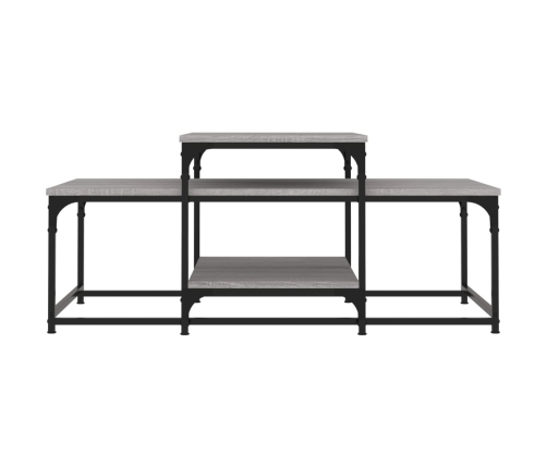 vidaXL Mesa de centro madera de ingeniería gris Sonoma 102x60x45 cm