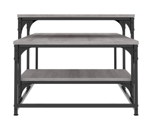 vidaXL Mesa de centro madera de ingeniería gris Sonoma 102x60x45 cm