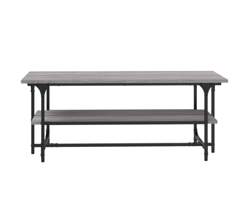 Mesa de centro madera contrachapada gris Sonoma 100x50x40 cm