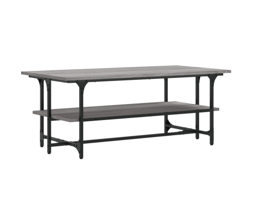 Mesa de centro madera contrachapada gris Sonoma 100x50x40 cm