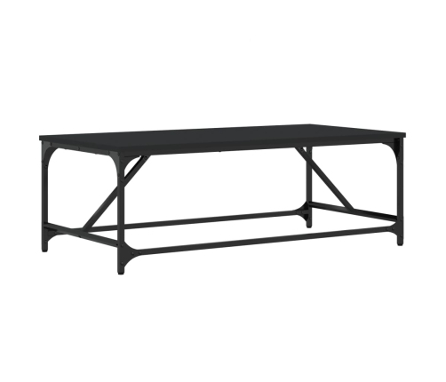 Mesa de centro de madera contrachapada negro 100x50x35 cm