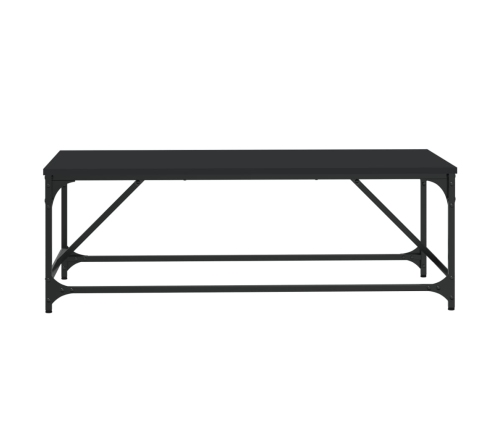 Mesa de centro de madera contrachapada negro 100x50x35 cm