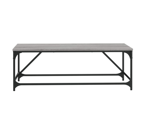 Mesa de centro madera contrachapada gris Sonoma 100x50x35 cm