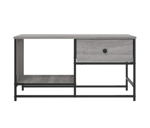 Mesa de centro madera contrachapada gris Sonoma 85,5x51x45 cm