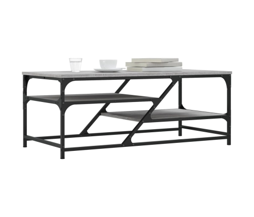 Mesa de centro madera de ingeniería gris Sonoma 100x49x40 cm