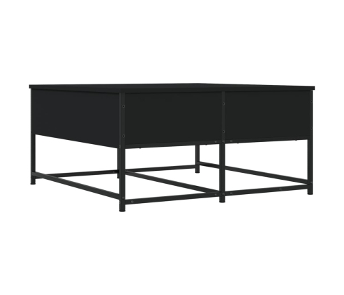 Mesa de centro madera de ingeniería negro 80x80x40 cm