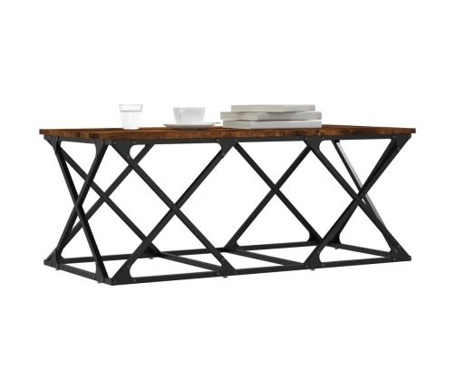 Mesa de centro madera de ingeniería roble ahumado 100x49x40 cm