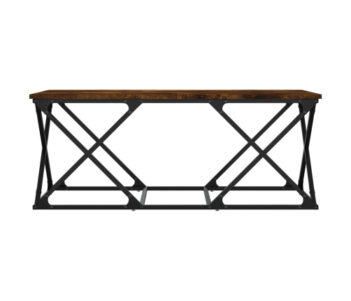 Mesa de centro madera de ingeniería roble ahumado 100x49x40 cm