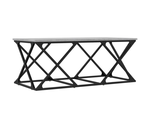 vidaXL Mesa de centro madera de ingeniería gris Sonoma 100x49x40 cm