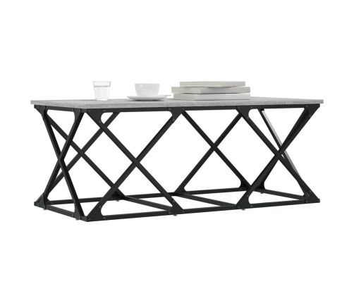 vidaXL Mesa de centro madera de ingeniería gris Sonoma 100x49x40 cm