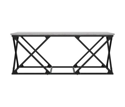 vidaXL Mesa de centro madera de ingeniería gris Sonoma 100x49x40 cm