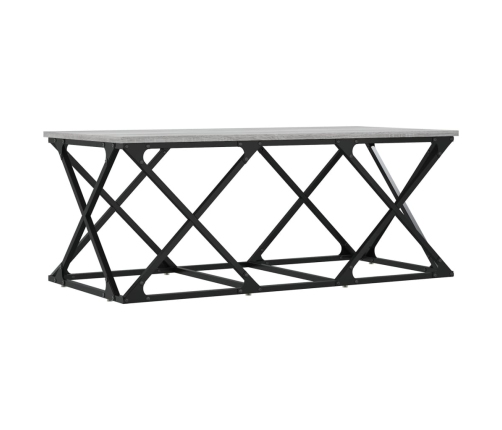 vidaXL Mesa de centro madera de ingeniería gris Sonoma 100x49x40 cm