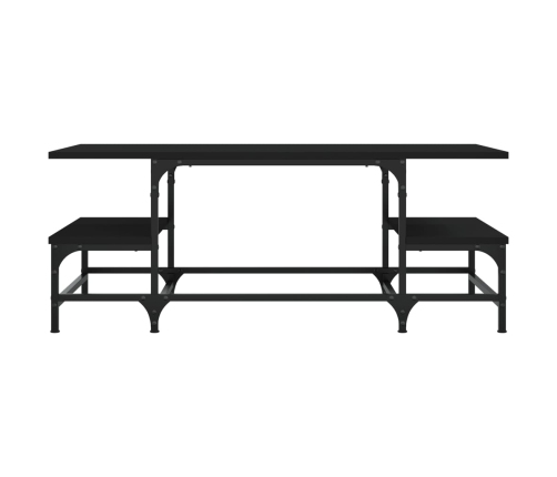 vidaXL Mesa de centro madera contrachapada negro 100x50,5x40 cm