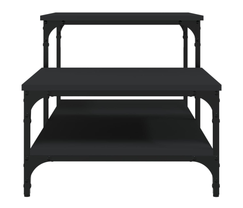 Mesa de centro madera contrachapada negro 100x50,5x45 cm