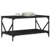 Mesa de centro madera contrachapada negro 90x50x45 cm