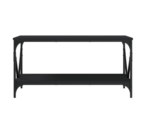 Mesa de centro madera contrachapada negro 90x50x45 cm