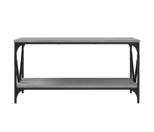 Mesa de centro madera contrachapada gris Sonoma 90x50x45 cm