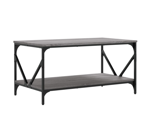 Mesa de centro madera contrachapada gris Sonoma 90x50x45 cm