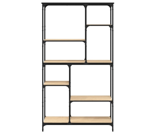 Estantería madera ingeniería acero roble Sonoma 99x35,5x176 cm