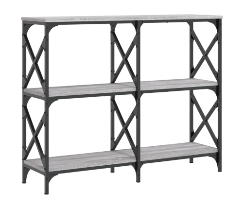 Mesa consola madera de ingeniería gris Sonoma 100x28x80,5 cm